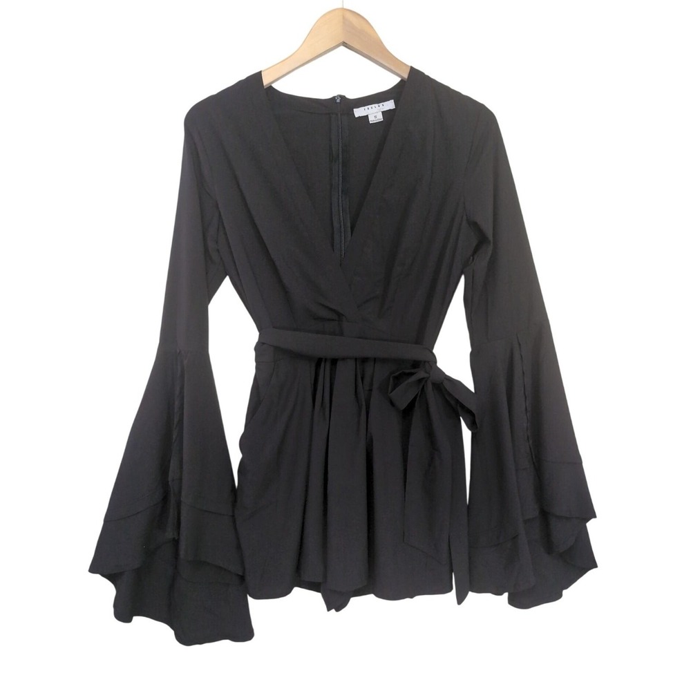 Favlux Shorts Romper Womens S Black Bell Sleeve Whimsigoth Fairy Going Out